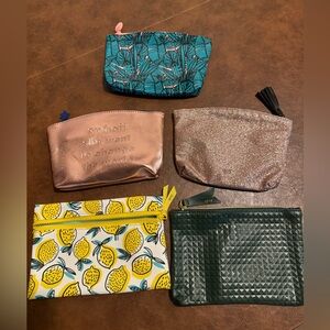 Ipsy makeup bag collection.